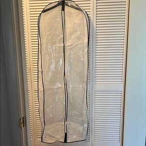 #1079+ Clear Unisex Garment Bag with Black Trim